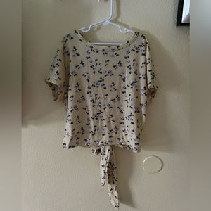 Yellow Floral Backless Top